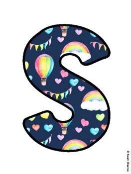 SOAR INTO FALL Hot Air Balloons Bulletin Board Letters School Resource