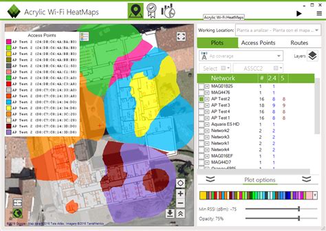 AP coverage map - Wi-Fi access point coverage