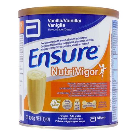 Ensure Nutrivigor Sabor Vainilla 400gr Farmacia Calàbria