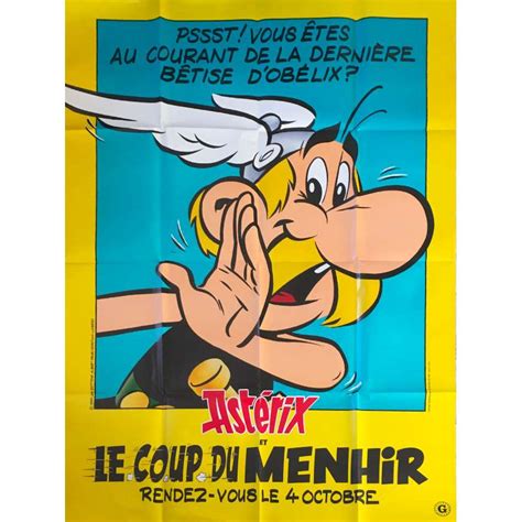 Affiche de cinéma française de ASTERIX ET LE COUP DU MENHIR 120x160 cm