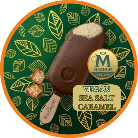 ICE CREAM VAN sticker Magnum Vegan Sea Salt Caramel lolly stickers ...