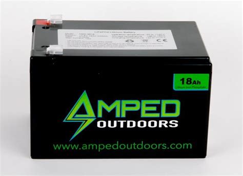 Amped Outdoors 18ah Lithium Battery Lifepo4 The Yak Shak