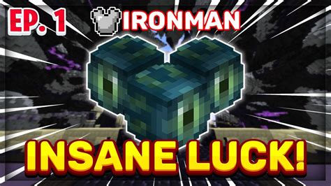 This DRAGON LUCK Is INSANE Hypixel Skyblock Ironman Ep 1 YouTube