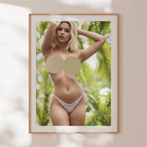 Topless Nude Photo Beautiful Blonde Model Artistic And Sexy Classy Erotic Photo Dorm Poster