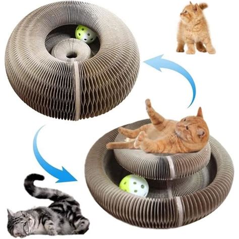 Griffoir Pour Chat Griffoir Avec Clochette Lit Rond Jouet Pour Chat