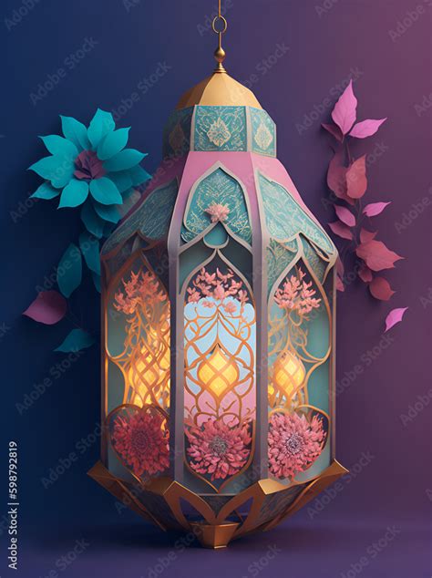 arabic lantern of muslim celebration day background illustration Stock ...