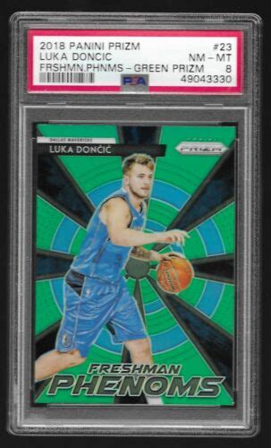 2018 19 Panini Prizm Freshman Phenoms Green Prizm 23 Luka Dončić Rc