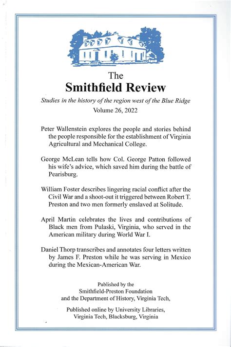 Order Smithfield Review — Smithfield