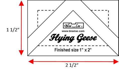 Punch With Judy Bloc Loc Flying Geese Square Up Ruler Set