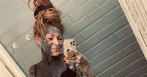 Woman Whos Covered Almost Her Entire Body In Tattoos Flaunts Ink In