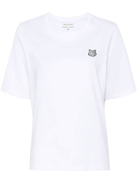 Maison Kitsun Fox Appliqu T Shirt White Farfetch