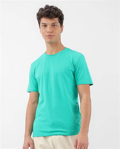 Riachuelo Camiseta Masculina Slim Manga Curta Verde Pool Basics By