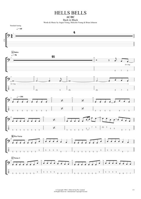 Hells Bells Tab By Acdc Guitar Pro Full Score Mysongbook