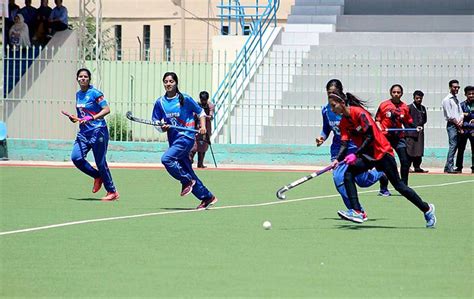 Players in action during match between Pakistan Army and WAPDA Women ...