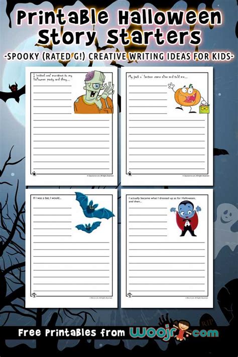 Printable Halloween Story Starters For Kids Woo Jr Kids Activities