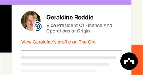geraldine roddie vice president  finance  operations  origin