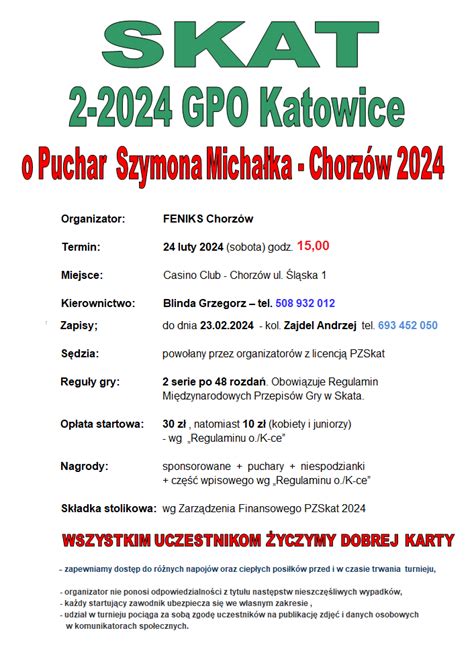 Pzskat Pl Polski Zwi Zek Skata Gpo Katowice Feniks