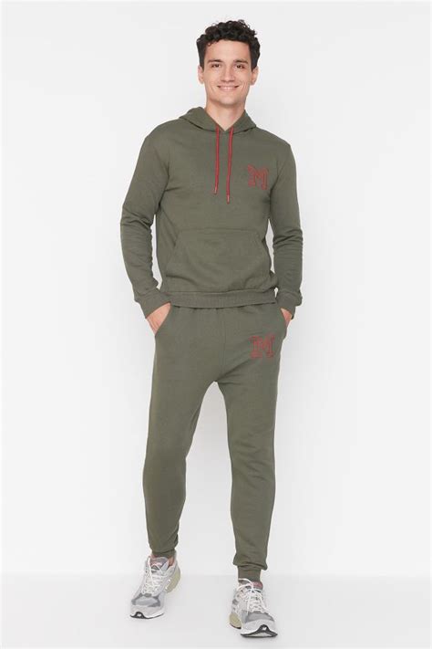 Trendyol Collection Trainingsanzug Khaki Relaxed Fit Trendyol