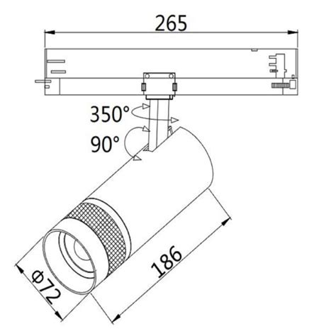 Isoled Phasen Schienen Strahler Fokussierbar W