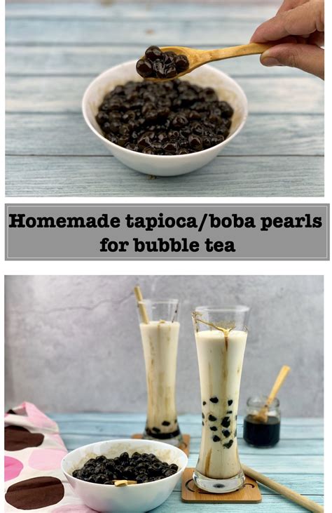 Homemade Tapioca Pearlsboba Pearls Milk Tea Recipes Bubble Tea