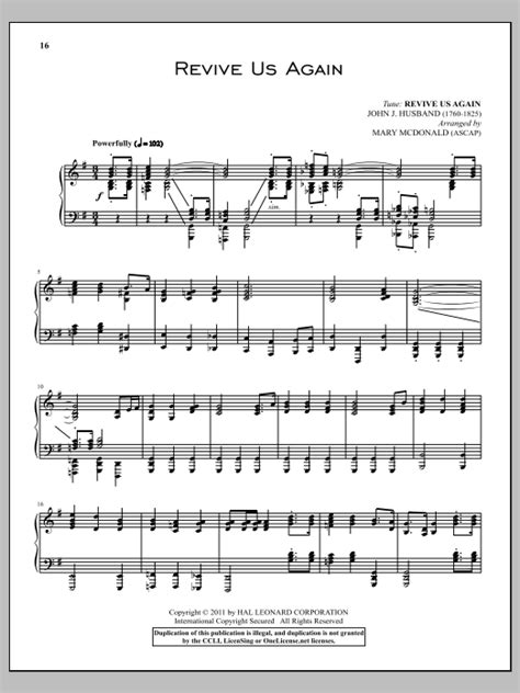 Revive Us Again Sheet Music | William P. MacKay | Piano