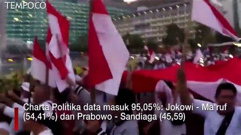 Quick Count Jokowi Menang Pendukung Rayakan Kemenangan Video Dailymotion