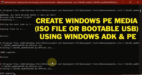 How To Create Windows PE RE Media ISO File Or USB In ADK