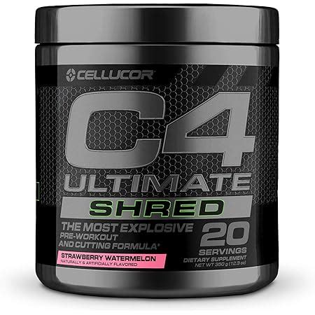 Cellucor C4 Ultimate Shred Pre Workout Powder Fat Burner For Men