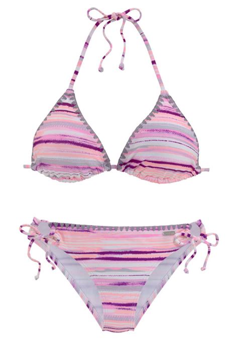 Venice Beach Triangel Bikini Violet Lachs Bedruckt Cup A B