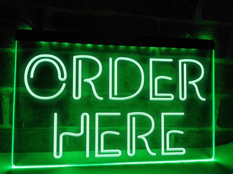 Order Here Illuminated Led Neon Sign Dope Neons