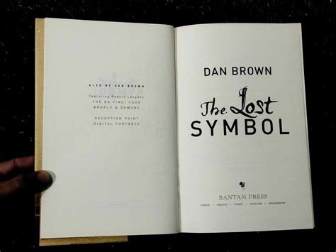 THE LOST SYMBOL By DAN BROWN Hardbound Preloved Bookmark