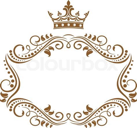 Elegant kongelige stel med krone | Stock vektor | Colourbox