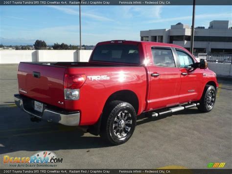 2007 Toyota Tundra Sr5 Trd Crewmax 4x4 Radiant Red Graphite Gray Photo 7