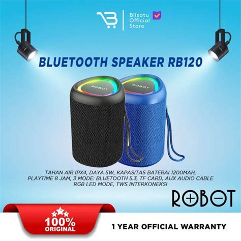 Jual Robot Bluetooth Speaker Rb120 Bluetooth 5 3 Rgb Waterproof Ipx4