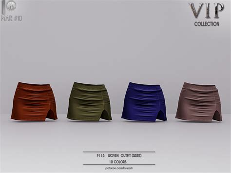 The Sims Resource [patreon] Early Access Woven Outfit Skirt P115