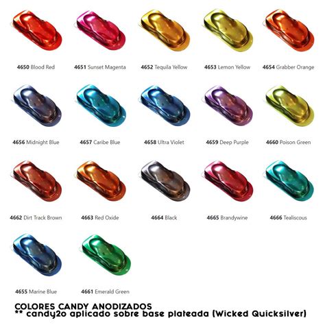 Createx Colors Candy2o 17 Colores Disponibles Aerografía And Accesorios