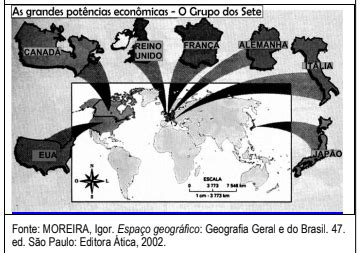 AIO O Mapa Representa As Sete Maiores Economias Do Mundo