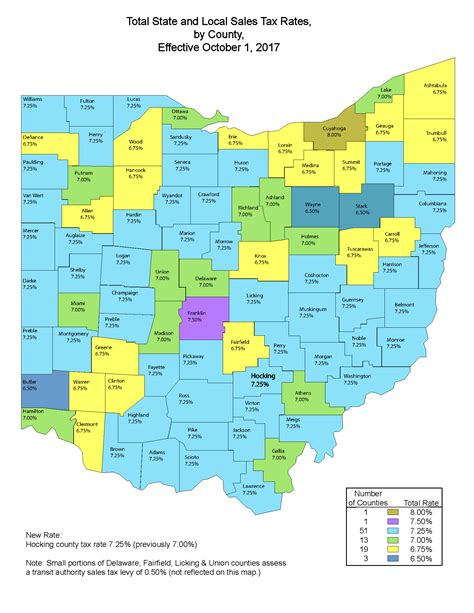 Ohio State Sales Tax Map