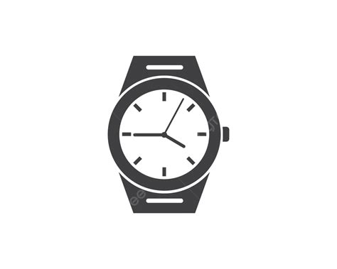 Wrist Watch Icon Vector Template Design White Men Watch Vector, White ...