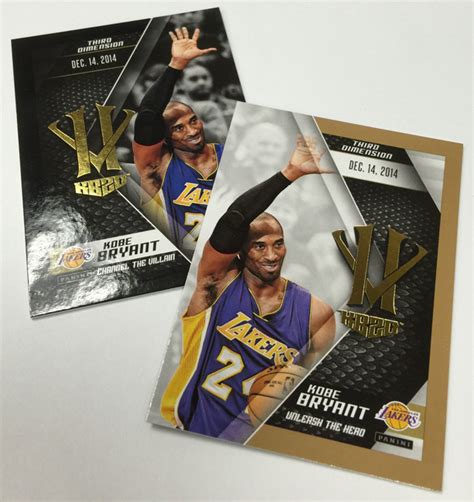 Panini America Kobe Bryant Herovillain Basketball Card Set