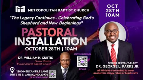 Pastoral Installation Metropolitan Baptist Church