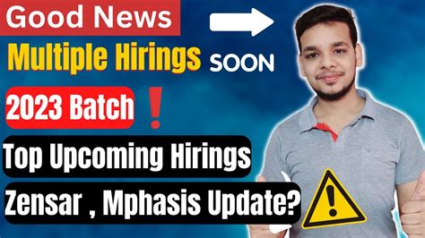 Good News OFF Campus Hiring Drive For 2023 Batch Will Start Soon