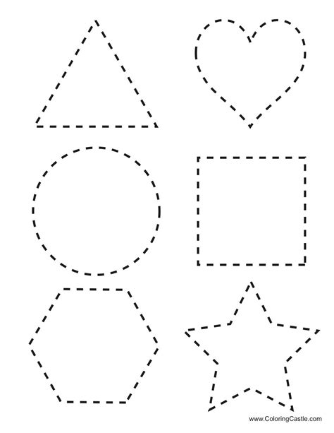 Tracing Simple Shapes Worksheet