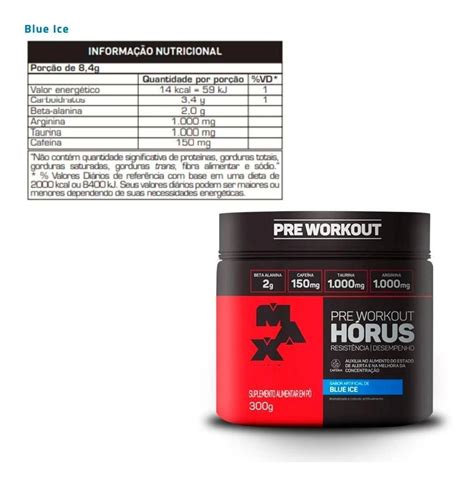 Kit Pré Treino Horus 300g Bcaa 60 Caps Max Titanium MercadoLivre