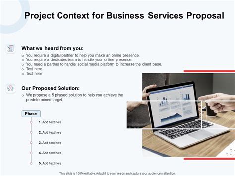 Project Context For Business Services Proposal Ppt Powerpoint