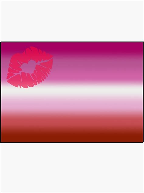 Lipstick Lesbian Pride Flag Sticker For Sale By Astraea Life Redbubble