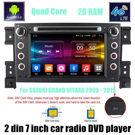 For SUZUKI GRAND VITARA 2005 2015 Android 6 0 Car DVD GPS WIFI Radio