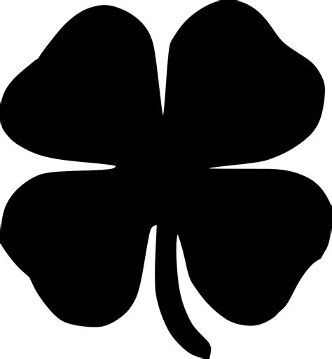 SVG Shamrock Symbol Four Leaf Trefoil Free SVG Image Icon SVG Silh