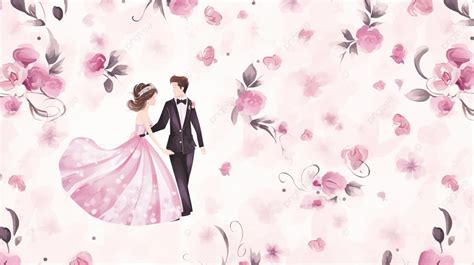 Romantic Wedding Flat Seamless Texture Pattern Background Wedding