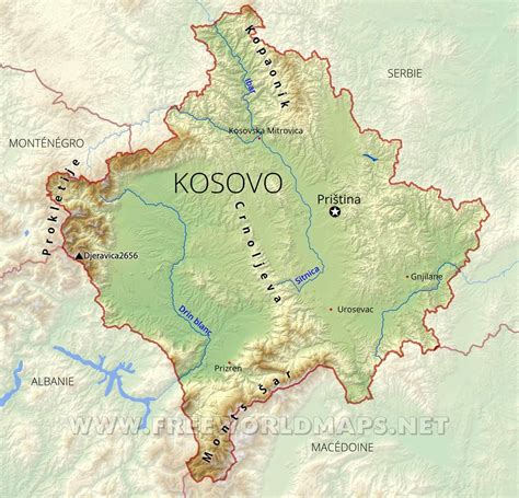 Carte Du Kosovo